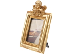 Marco de fotos cuadrado retro de resina dorada de 10x16, elegante y decorativo para mesa, hogar GOKOCO
