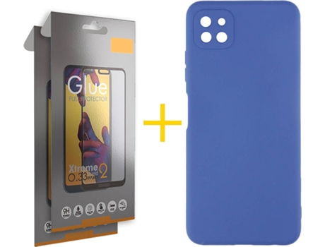 Carcasa + 2 Protectores de Pantalla para Oppo A73 5G SKYHE Azul