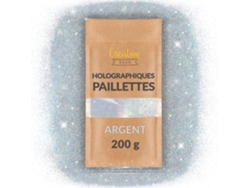 Glitter Polvo Glitter para Maquillaje Glitter para Uñas Plata 200G CREATIVE DECO