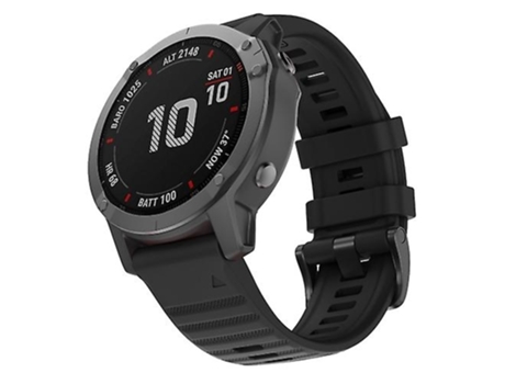 Correa De Reloj Inteligente Para Garmin Fenix 6X 26 Mm Correa De Silicona Para Reloj Inteligente Correa Negra VENISYMLIS