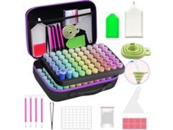 Caja de almacenamiento para pintura de diamantes con 120 compartimentos – Accesorios y herramientas para arte con diamantes Hexinyigjly