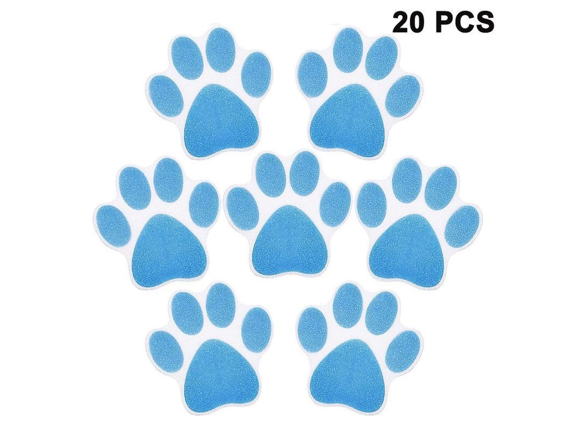 20 Pegatinas Antiadherentes Para El Baño Con Estampado De Huellas De Animales