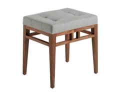 Taburete ANGEL CERDÁ. 5027 (Marrón, Gris - Madera, Poliuretano - 48 x 36 x 46 cm)