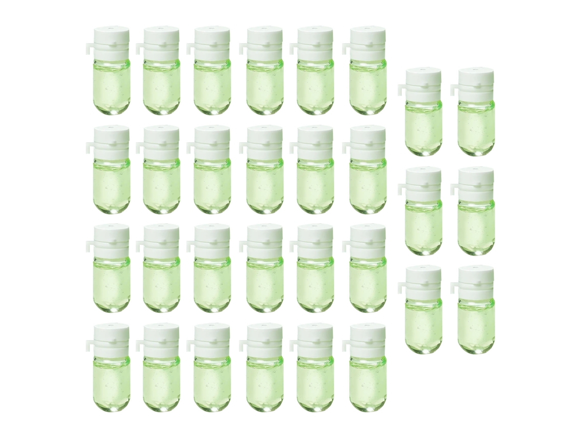 30 sobres individuales de aceite limpiador con extracto de camelia para una limpieza profunda y suave.