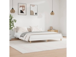 Estructura De Cama Madera De Ingeniería Blanco Brillo 200x200cm