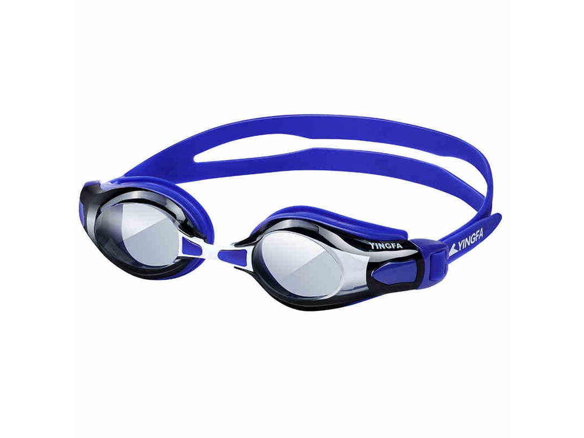 Gafas de natación para adultos con montura grande, impermeables y antivaho.y2800af-3 Azul-Negro