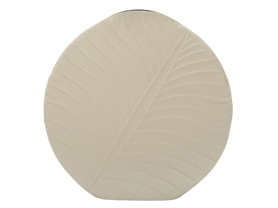 Jarrón decorativo Mf833, metal, beige, 41,5 x 14 x 41,5 cm, Epikasa
