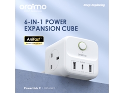 Oraimo Powerhub C 6 Em 1 Carregamento Rápido Inteligente Seguro Portátil Cubo De Expansão Energia