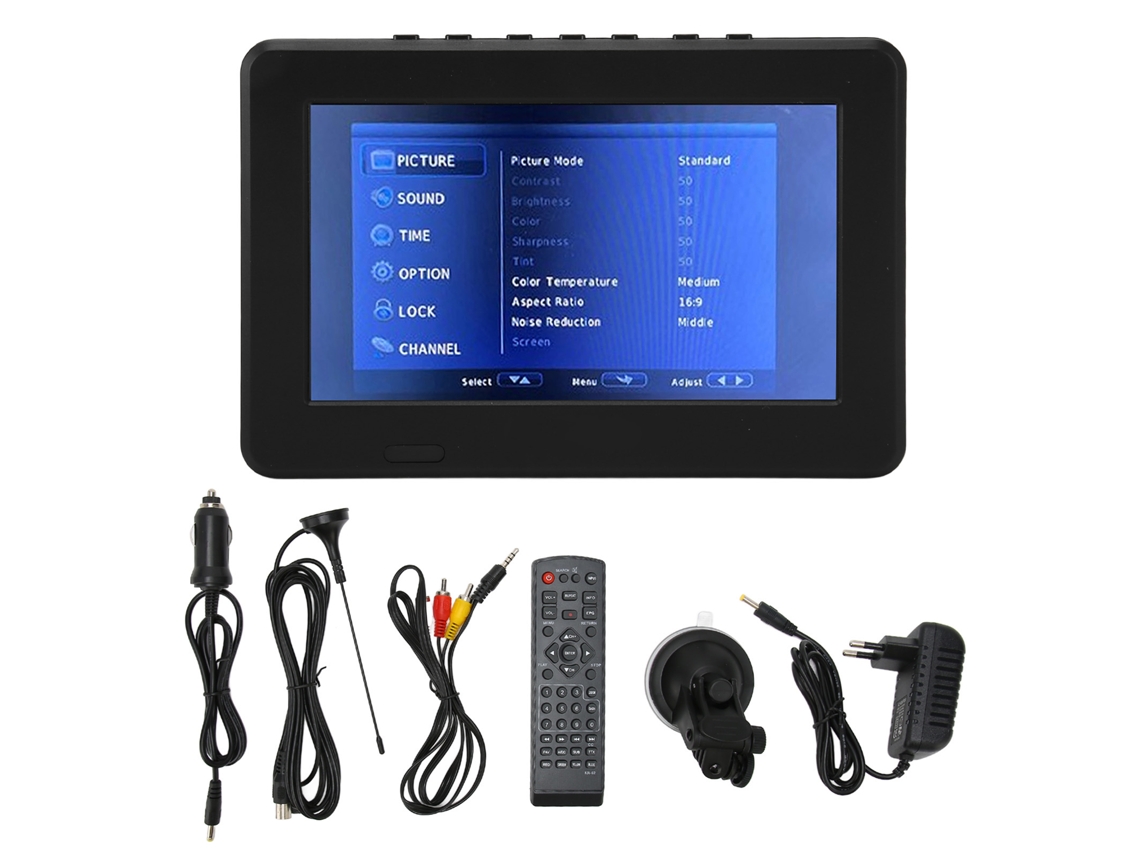Tv Portátil LAXISCREED 7 Polegadas Hd Led Bateria Recarregável