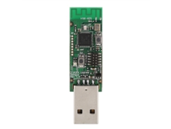 Placa de desarrollo D2026n cc2531 con dongle USB, analizador de protocolos y herramienta de captura de paquetes.