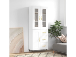 Aparador Alto Madera Contrachapada Blanco 69,5x34x180 Cm
