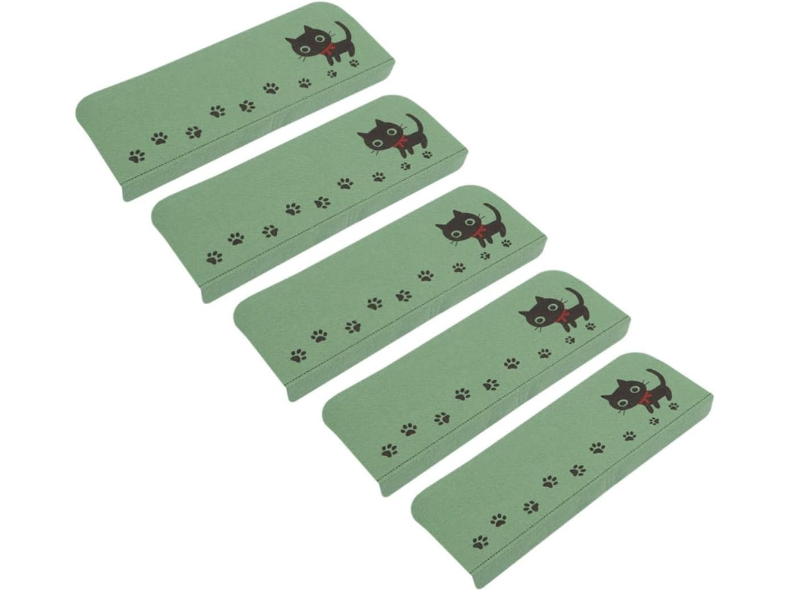 Juego De 5 Alfombrillas Antideslizantes Para Escaleras, Ideales Para El Hogar, Reducen El Ruido, Son Lavables Y Recortables.
