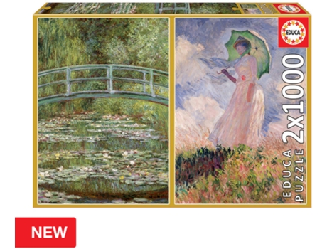 Puzzle EDUCA 2X1000 Claude Monet (Edad Mínima: 12 Años - 2000 Piezas)