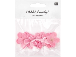8 Confeti Cherry Blossom, fieltro de oro rosa.