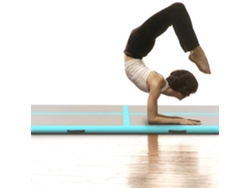 Esterilla Inflable De Gimnasia Y Bomba 400x100x10 Cm Pvc Verde
