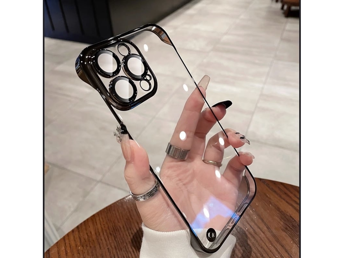 (iphone 14 Pro Max Negro) Funda Para Teléfono Apple Sin Marco, Galvanizada, Resistente A Caídas Y Al Polvo.