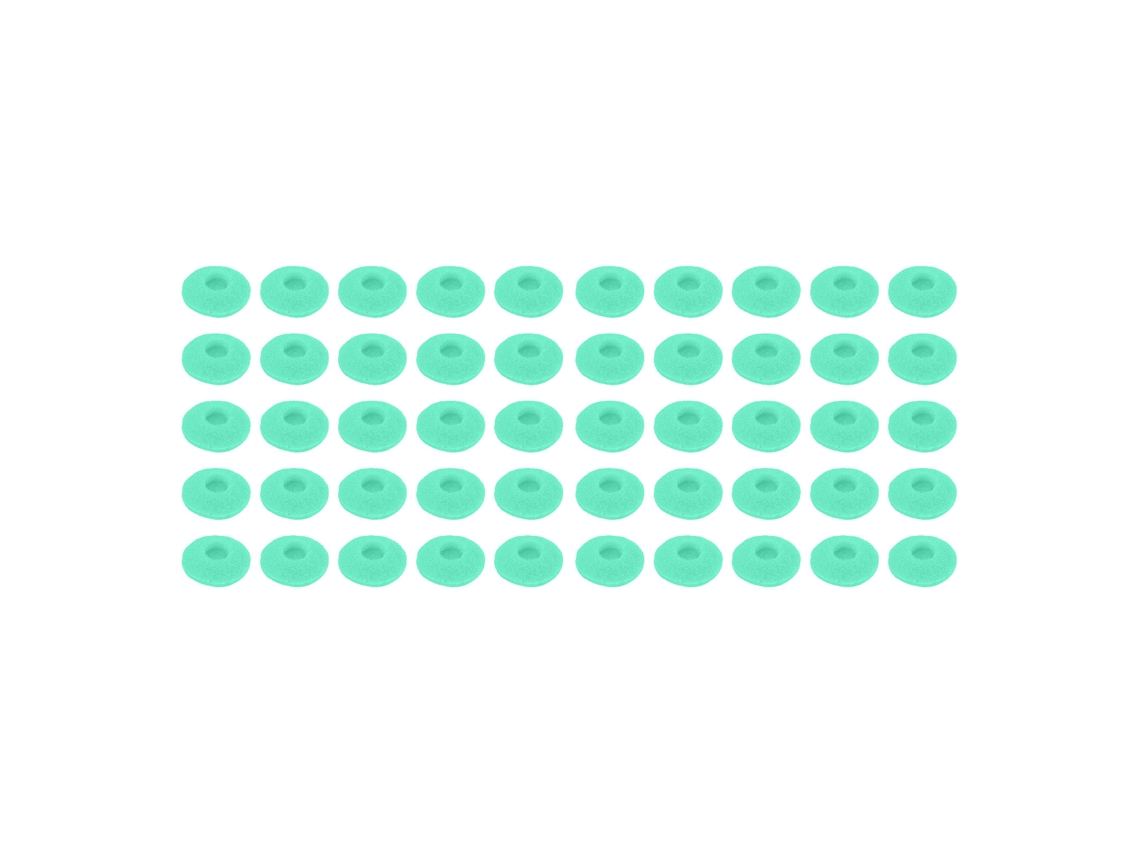 50 Almohadillas De Espuma Para Auriculares De 15 Mm - Reemplazo Cómodo - Verde