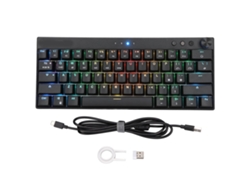 Teclado Mecânico Sem Fio 61 Teclas 3 Modos Rgb Bateria 1800mah Switch Marrom Para Games E Escritório