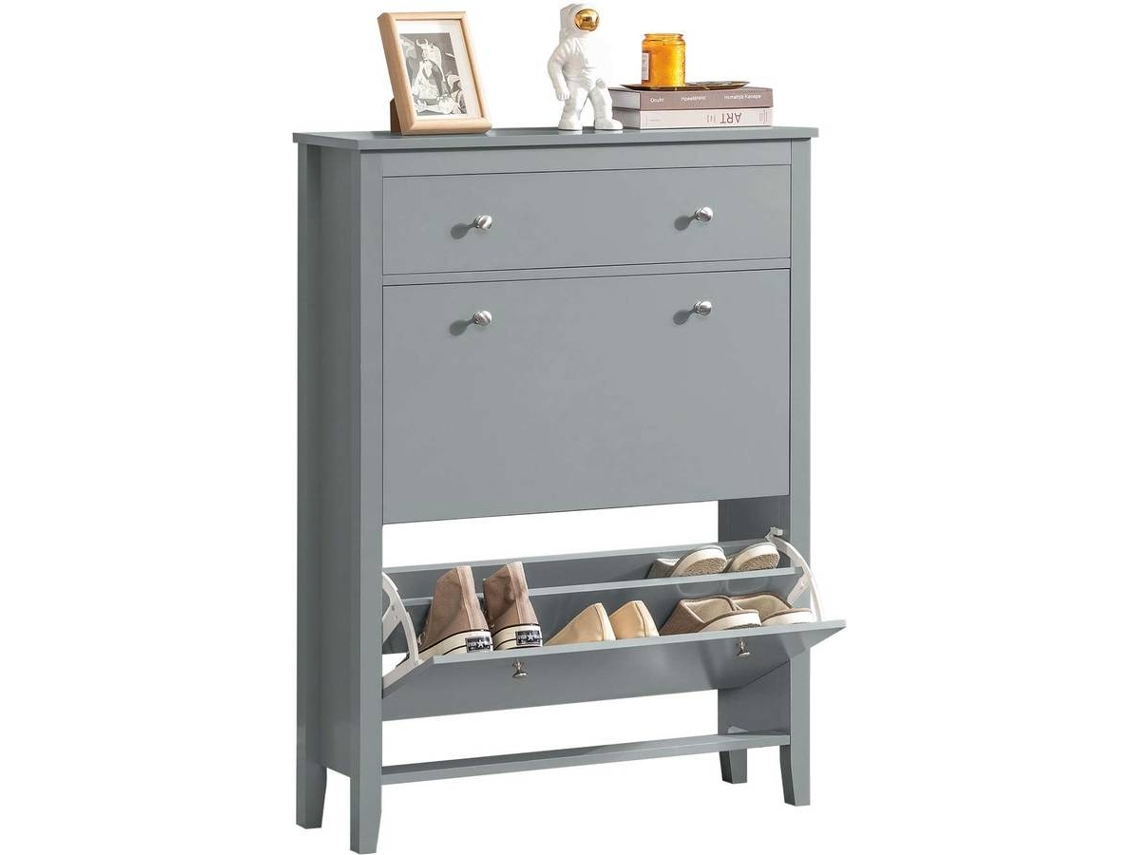 Armario para Zapatos SOBUY FSR89-HG (Gris - MDF - 80 x 25 x 108 cm)
