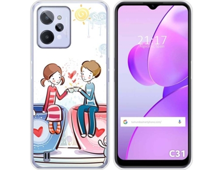 Carcasa para Realme C31 TUMUNDOSMARTPHONE Dibujos Café Multicolor