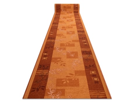Alfombra de Pasillo Antideslizante DYWANY LUSZCZOW (67 x 1050 cm - Polipropileno - Naranja)
