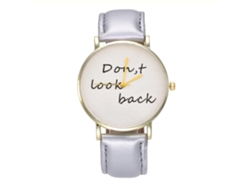 Reloj De Cuarzo Unisex Con Correa De Cuero Pu Casual Gris Zhoulianfa