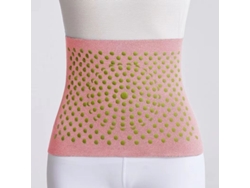 Cinturón de soporte abdominal deshumidificador con artemisa, altamente elástico y ajustable. (Rosa M)