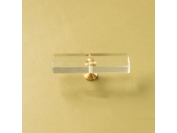 Puerta 3539, Forma Rectangular De 100 Mm, Pomos Y Tiradores De Cristal Transparente.