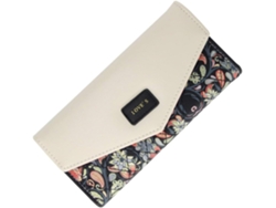Cartera pequeña negra con estampado floral, compacta y ligera, para mujer, Tommy01