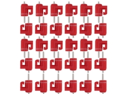 30 bebederos de pezón para pollos, accesorios para exteriores, cabeza roja, clavo fino.