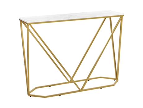 Consola blanco/dorado 100 x 30 cm BELIANI Hazen