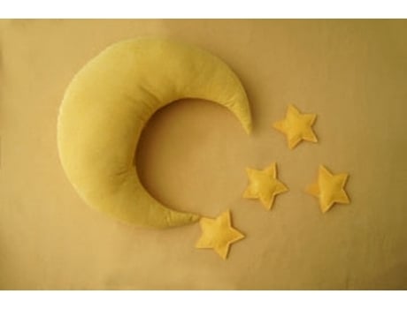 Accesorio de Fotográfia SLOWMOOSE para Recien Nacidos Almofadas en Formato de Luna con Estrellas