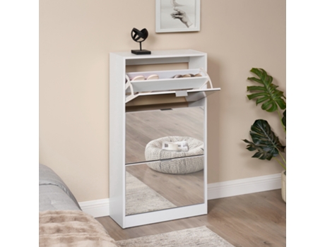 Zapatero Kragerø 3 compartimentos máx. 18 pares aglomerado 115 x 60 x 24 cm - Blanco [EN.CASA]