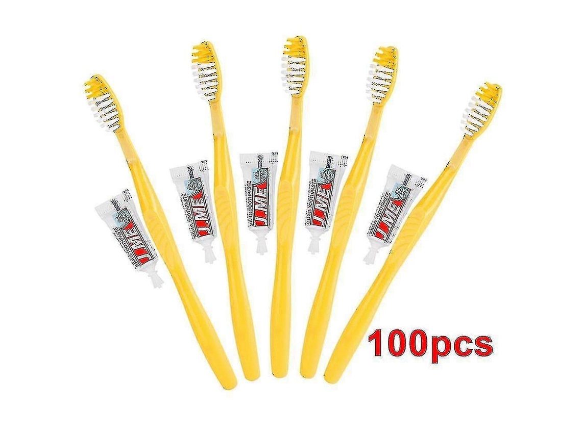 Cepillo de dientes desechable para hotel, portátil, manual, pasta de dientes, Rosewell, 100/50/20 unidades