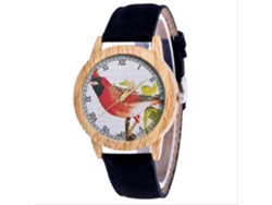 Reloj De Pulsera Unisex De Cuarzo Zhoulianfa Con Diseño De Pájaro A La Moda Y Correa Vaquera.