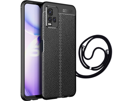 Funda Vivo Y33S Rugged Leather con Cordon Negro