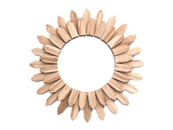 Espejo decorativo de madera maciza para entrada.