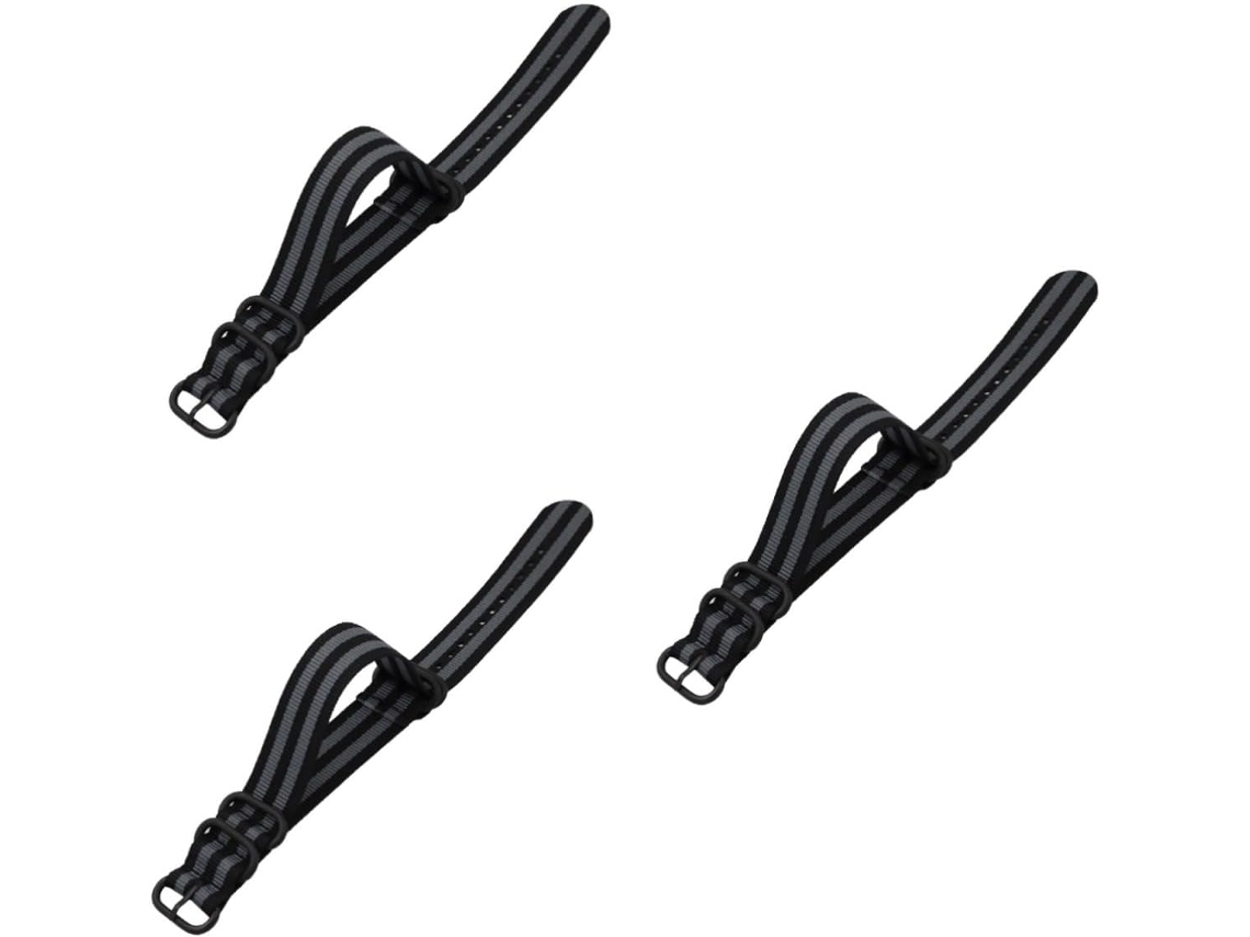 3piezas Correa Reloj Nylon Ajustable Banda Reemplazo Deportivo Resistente Cómoda Hombre Mujer