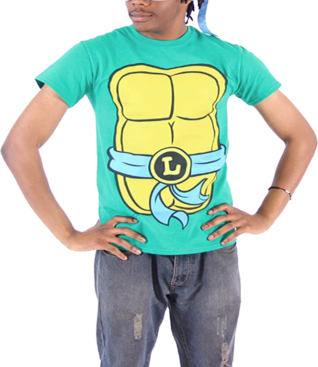Camisetas Unisex DEEPSTONE Leonardo Costume Teenage Mutant Ninja Turtles Kelly verde (S)