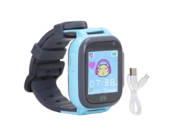 Ats-reloj Inteligente Para Niños Con Llamada Vídeo Cámara Alarma Linterna Pantalla Táctil Azul Para Uso Al Aire Libre