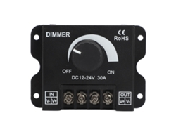 Regulador De Intensidad Led De Un Solo Canal Con Ajuste Continuo Y Disipación De Calor, Dc 12-24v Para Tiras De Luces Led.