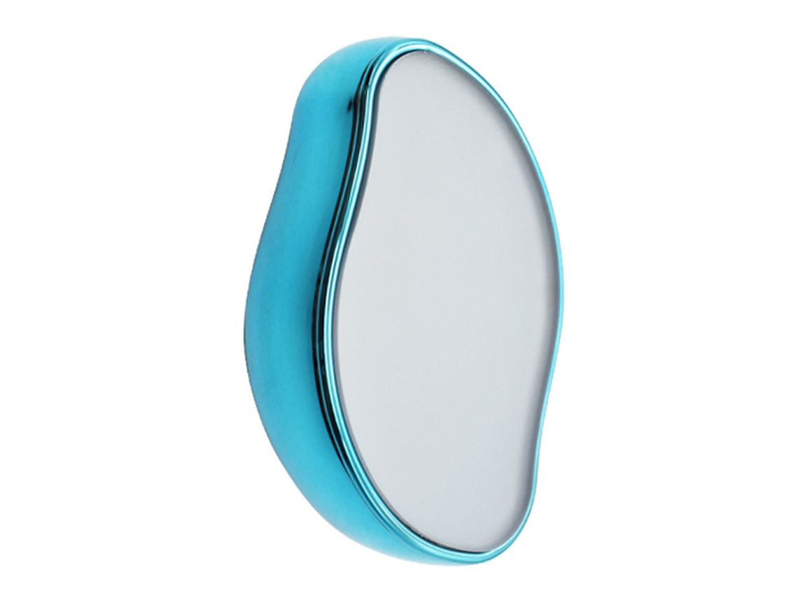 Borrador de pelo exfoliante portátil y reutilizable azul