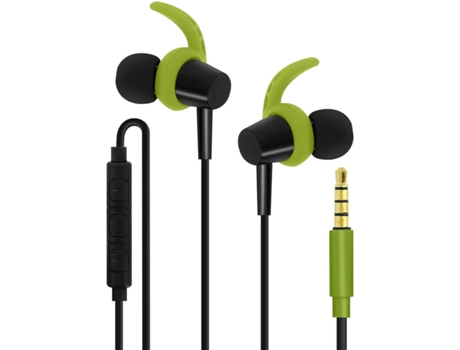 Auriculares con Cable FOREVER SP100 Green (In Ear - Noise Cancelling - Verde)