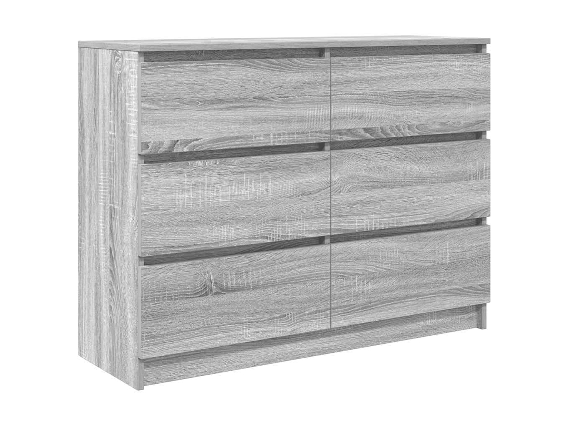 Aparador Sonoma MAISON EXCLUSIVE de madera gris 100x35x76 cm