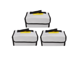 3 Bolsas De Seguridad Para Baterías Lipo Resistentes A Altas Temperaturas Y Al Fuego