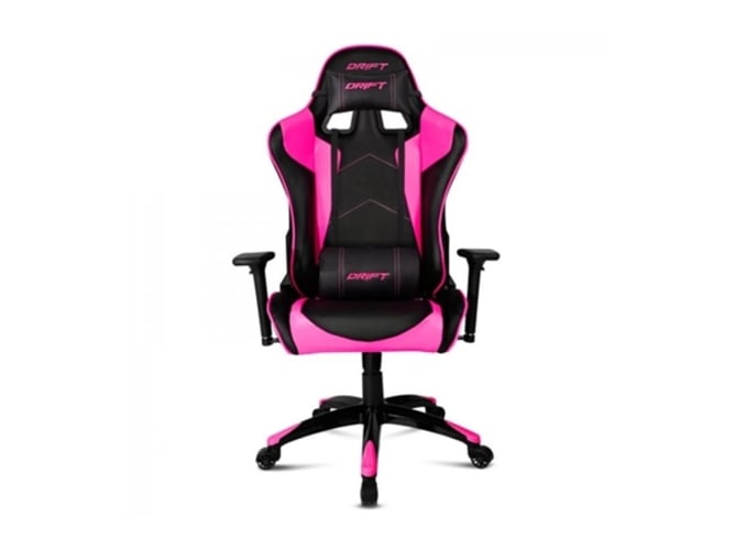 Silla Gaming DRIFT DR300 (Hasta 150 kg - Elevador a Gas Clase 4 - Negro y Rosa)