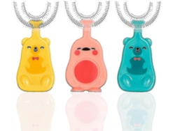 Juego de cepillos de dientes para niños en forma de U, 3 piezas, todos redondeados, 360 GOKOCO