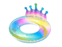 Flotadores de piscina, tumbonas, flotador inflable para piscina, anillo de natación, círculo de natación degradado, arcoíris, juguetes flotantes para fiestas en la piscina, Wiuos
