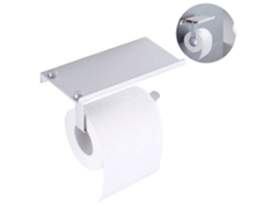 KOFIHETY Soporte para Papel Higiénico con Porta-Móvil Adhesivo o de Pared en Acero Inoxidable para Baño y Cocina