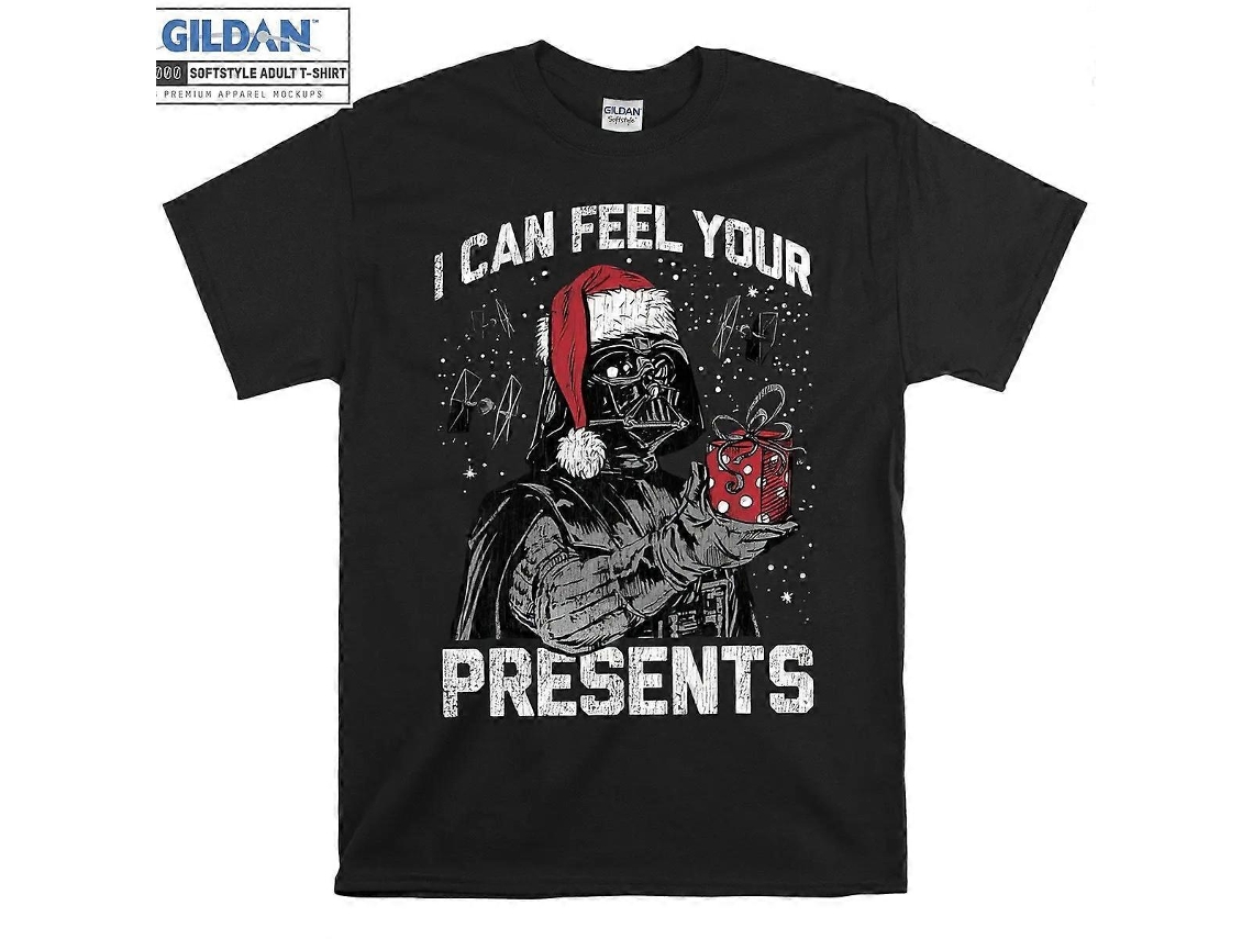 Camiseta navideña de Star Wars Darth Vader Puedo sentir tus regalos Rockinstone Hengjian